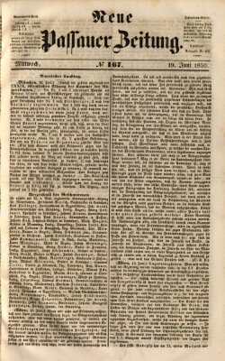 Neue Passauer Zeitung (Passauer Zeitung) Mittwoch 19. Juni 1850