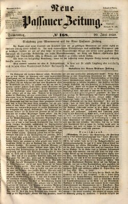 Neue Passauer Zeitung (Passauer Zeitung) Donnerstag 20. Juni 1850
