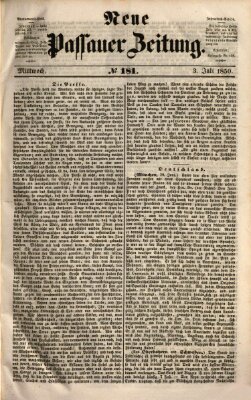 Neue Passauer Zeitung (Passauer Zeitung) Mittwoch 3. Juli 1850
