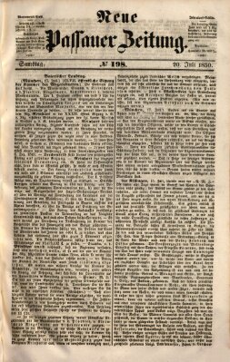 Neue Passauer Zeitung (Passauer Zeitung) Samstag 20. Juli 1850