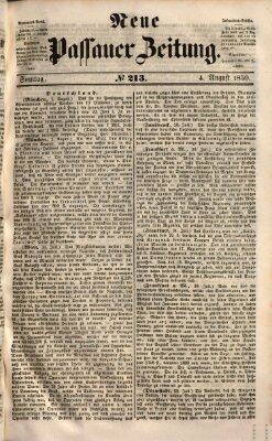 Neue Passauer Zeitung (Passauer Zeitung) Sonntag 4. August 1850