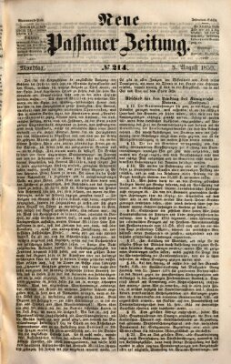 Neue Passauer Zeitung (Passauer Zeitung) Montag 5. August 1850