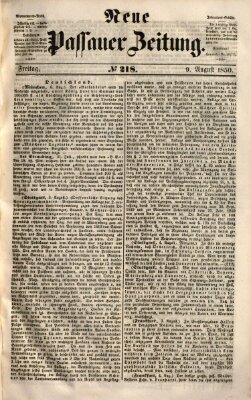 Neue Passauer Zeitung (Passauer Zeitung) Freitag 9. August 1850