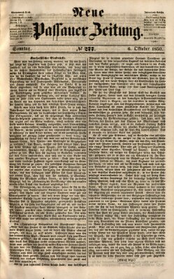 Neue Passauer Zeitung (Passauer Zeitung) Sonntag 6. Oktober 1850