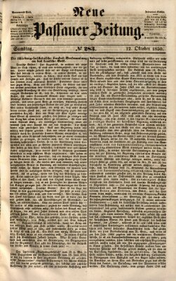 Neue Passauer Zeitung (Passauer Zeitung) Samstag 12. Oktober 1850