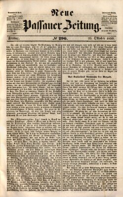 Neue Passauer Zeitung (Passauer Zeitung) Freitag 25. Oktober 1850