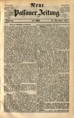Neue Passauer Zeitung (Passauer Zeitung) Samstag 16. November 1850