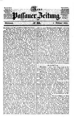 Neue Passauer Zeitung (Passauer Zeitung) Mittwoch 5. Februar 1851