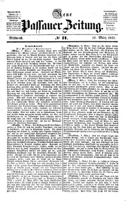 Neue Passauer Zeitung (Passauer Zeitung) Mittwoch 12. März 1851
