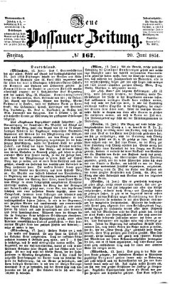 Neue Passauer Zeitung (Passauer Zeitung) Freitag 20. Juni 1851