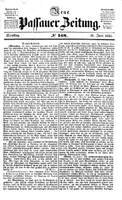 Neue Passauer Zeitung (Passauer Zeitung) Samstag 21. Juni 1851