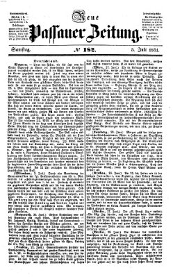 Neue Passauer Zeitung (Passauer Zeitung) Samstag 5. Juli 1851