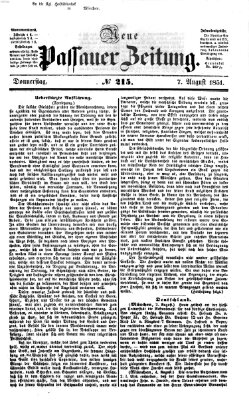 Neue Passauer Zeitung (Passauer Zeitung) Donnerstag 7. August 1851