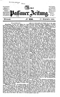 Neue Passauer Zeitung (Passauer Zeitung) Mittwoch 17. September 1851