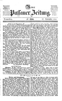 Neue Passauer Zeitung (Passauer Zeitung) Donnerstag 27. November 1851