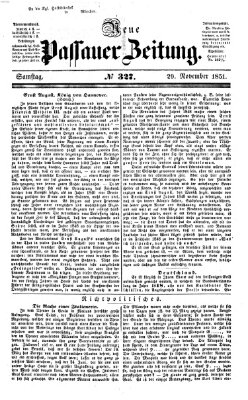 Neue Passauer Zeitung (Passauer Zeitung) Samstag 29. November 1851