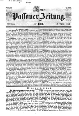 Neue Passauer Zeitung (Passauer Zeitung) Sonntag 11. April 1852