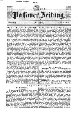 Neue Passauer Zeitung (Passauer Zeitung) Samstag 1. Mai 1852