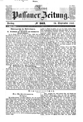 Neue Passauer Zeitung (Passauer Zeitung) Freitag 24. September 1852