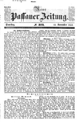 Neue Passauer Zeitung (Passauer Zeitung) Samstag 13. November 1852