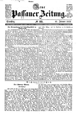 Neue Passauer Zeitung (Passauer Zeitung) Samstag 15. Januar 1853