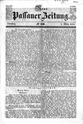 Neue Passauer Zeitung (Passauer Zeitung) Dienstag 1. März 1853