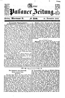 Neue Passauer Zeitung (Passauer Zeitung) Freitag 11. November 1853