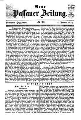 Neue Passauer Zeitung (Passauer Zeitung) Mittwoch 11. Januar 1854