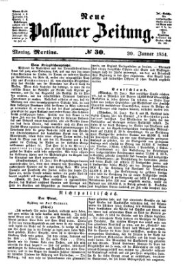 Neue Passauer Zeitung (Passauer Zeitung) Montag 30. Januar 1854