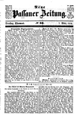 Neue Passauer Zeitung (Passauer Zeitung) Dienstag 7. März 1854