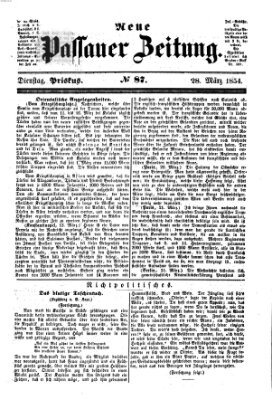 Neue Passauer Zeitung (Passauer Zeitung) Dienstag 28. März 1854