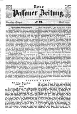 Neue Passauer Zeitung (Passauer Zeitung) Samstag 1. April 1854