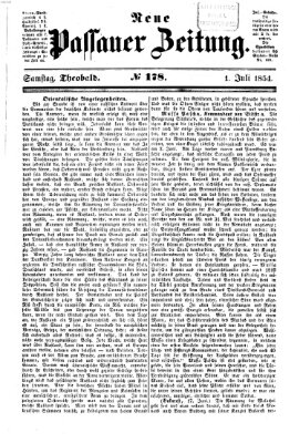 Neue Passauer Zeitung (Passauer Zeitung) Samstag 1. Juli 1854