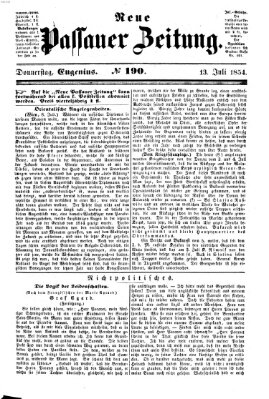 Neue Passauer Zeitung (Passauer Zeitung) Donnerstag 13. Juli 1854