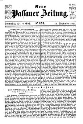 Neue Passauer Zeitung (Passauer Zeitung) Donnerstag 14. September 1854