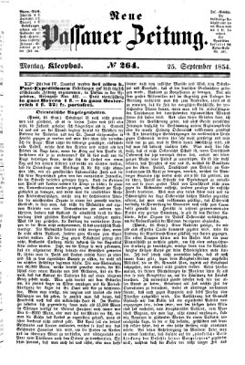 Neue Passauer Zeitung (Passauer Zeitung) Montag 25. September 1854