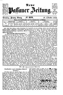 Neue Passauer Zeitung (Passauer Zeitung) Dienstag 10. Oktober 1854