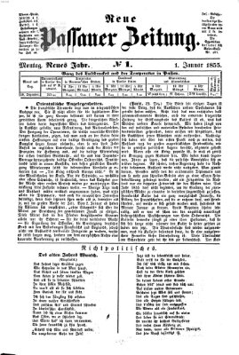 Neue Passauer Zeitung (Passauer Zeitung) Montag 1. Januar 1855
