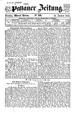 Passauer Zeitung Dienstag 23. Januar 1855