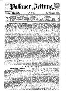 Passauer Zeitung Montag 19. Februar 1855