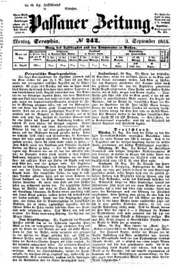 Passauer Zeitung Montag 3. September 1855