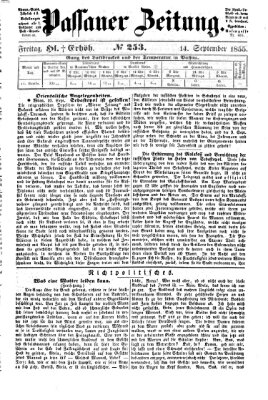 Passauer Zeitung Freitag 14. September 1855