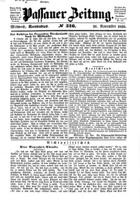 Passauer Zeitung Mittwoch 26. November 1856