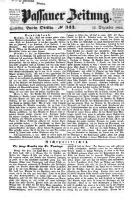 Passauer Zeitung Samstag 13. Dezember 1856