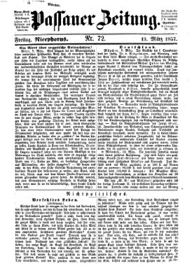 Passauer Zeitung Freitag 13. März 1857
