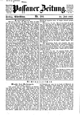Passauer Zeitung Freitag 24. Juli 1857