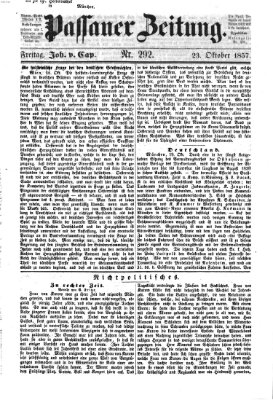 Passauer Zeitung Freitag 23. Oktober 1857
