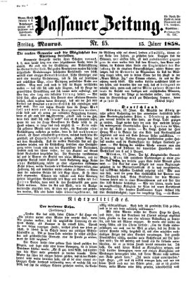 Passauer Zeitung Freitag 15. Januar 1858