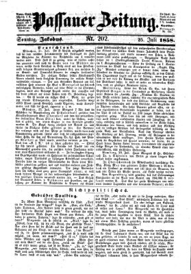 Passauer Zeitung Sonntag 25. Juli 1858