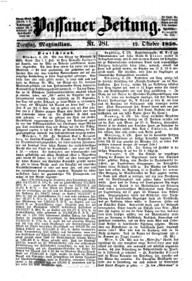 Passauer Zeitung Dienstag 12. Oktober 1858